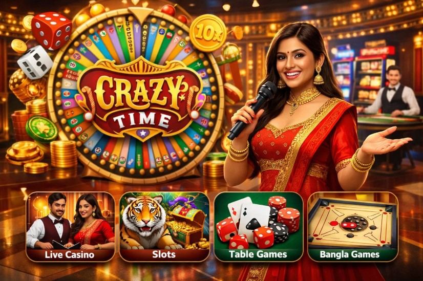 Crazy Time live game lobby preview for Bangladesh players
