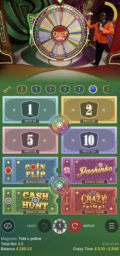 Casino interface screenshot 3